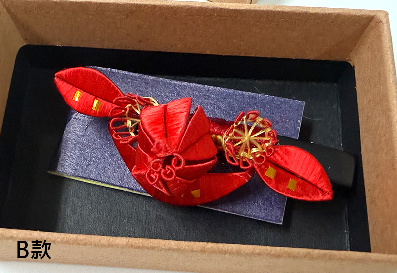 傳統紅春仔花(石榴花)夾/胸針/髮梳